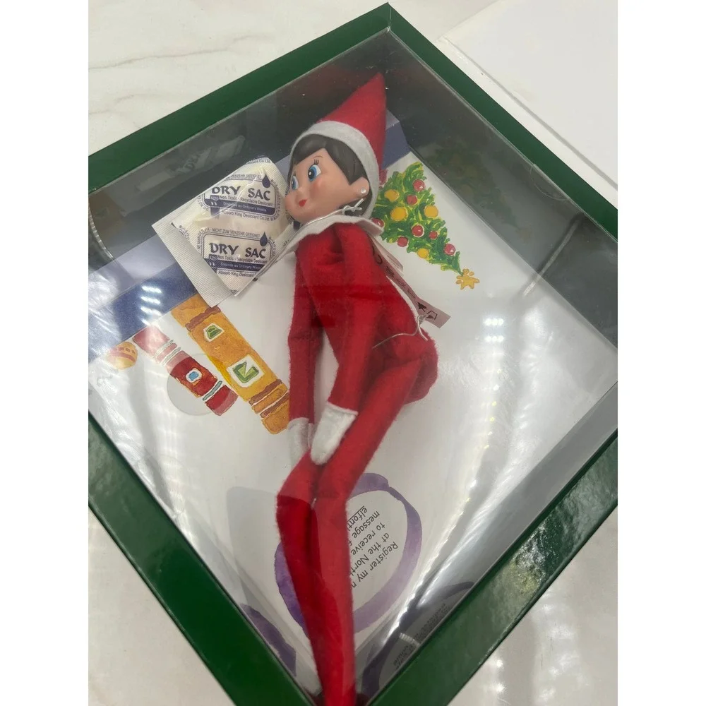 Elf on the Shelf Girl Scout Elf Dark Hair Blue Eyes Christmas Tradition No Book